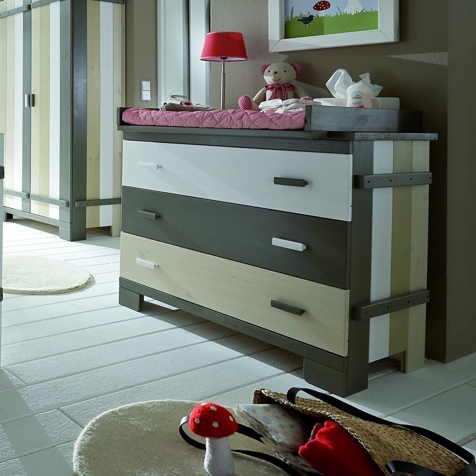 Kinderzimmer wickelkommode merlin multicolor von infans günstig ...
