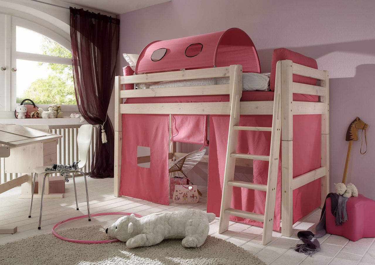 Mittelhohes hochbett infans weià mit spielhöhle von infans günstig ... Hochbett weiß