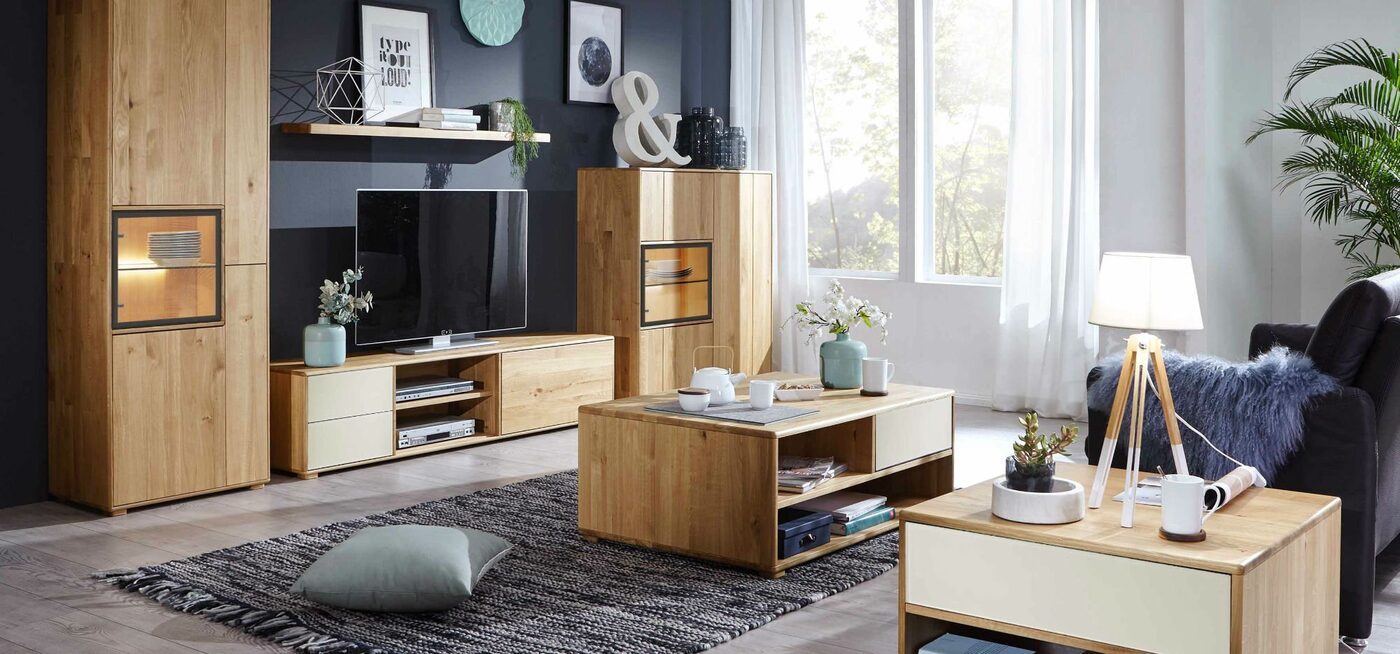 Wohnzimmer und Esszimmer Roost Wildeiche