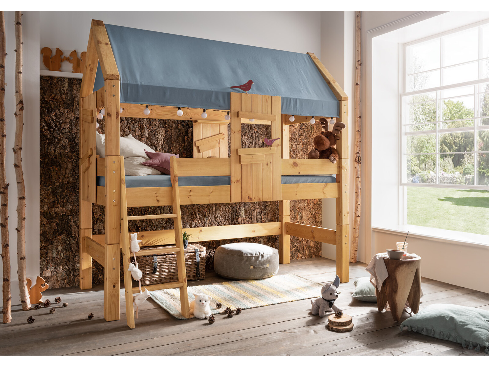 Kinder Abenteuer Hochbett Waldhütte | TOBYKIDS