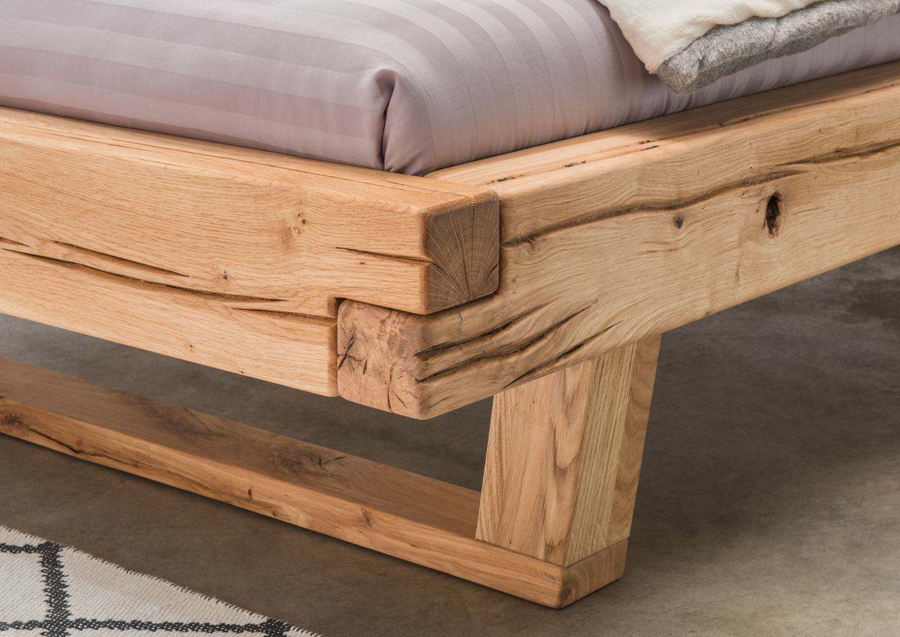 Balkenbett Doppelbett Massivholz Unika Bold Bild 5