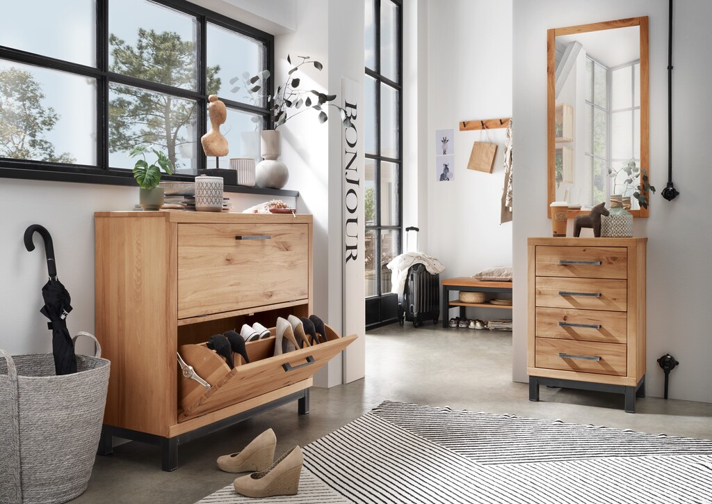 Schuhschrank Brest aus massiver Wildeiche oder Kernbuche Preview Image