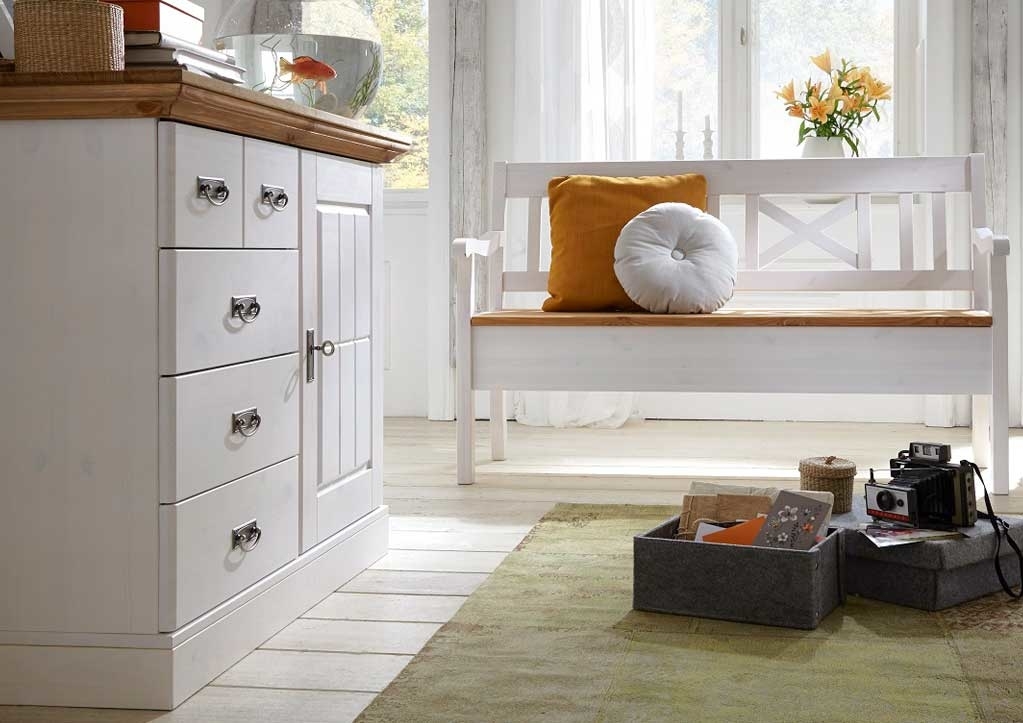 Brotschrank Fjord weiß Landhausstil Bild 2