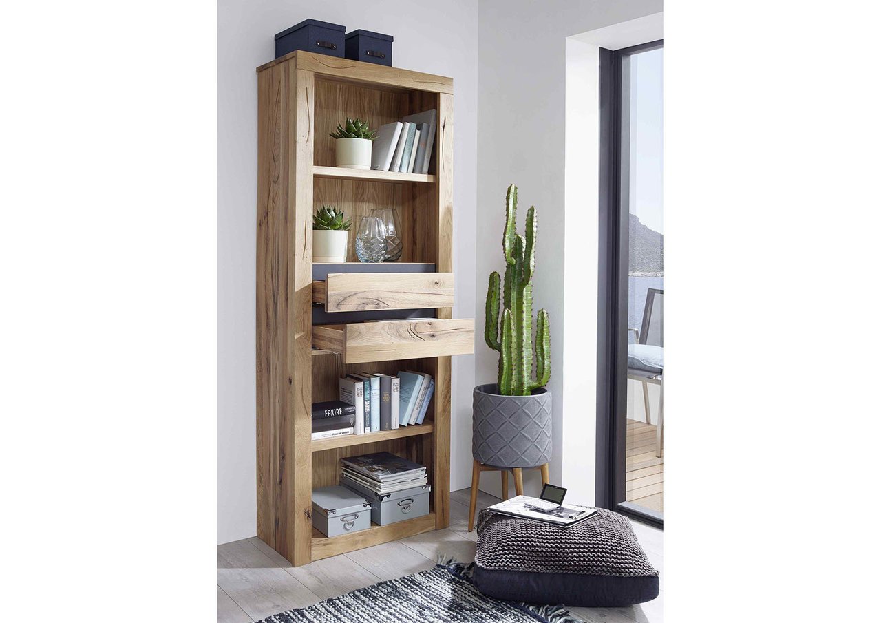Bücherregal Kristiansand aus massiver Wildeiche Bild 2
