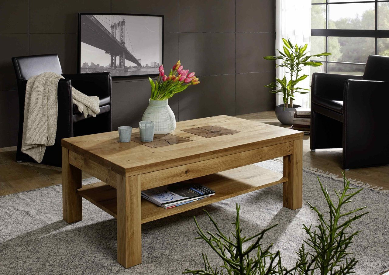 Couchtisch Arvika aus massiver Wildeiche Preview Image