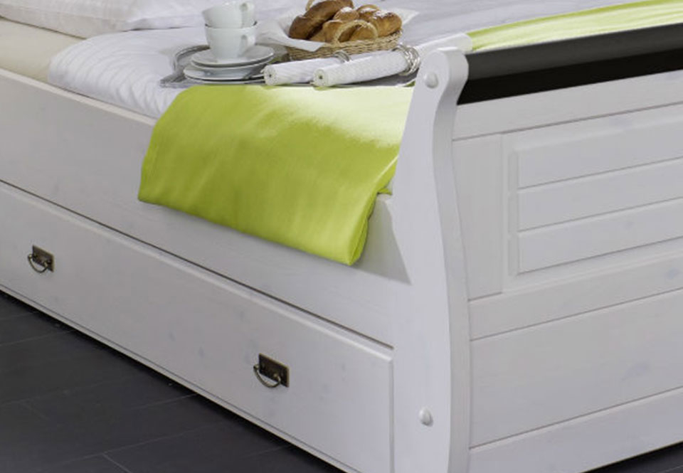 Einzelbett skandinavisch Kiefer weiß Skandic Bild 6