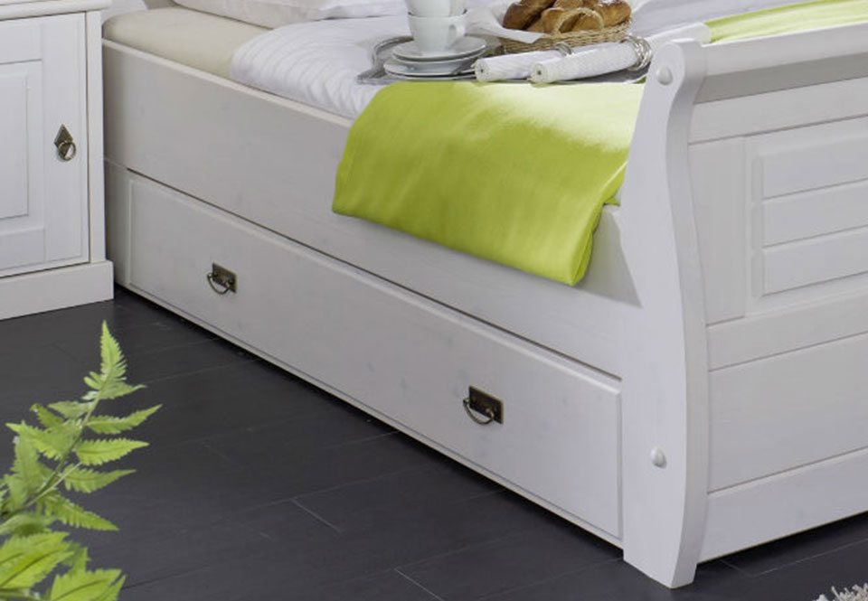 Einzelbett skandinavisch Kiefer weiß Skandic Bild 7
