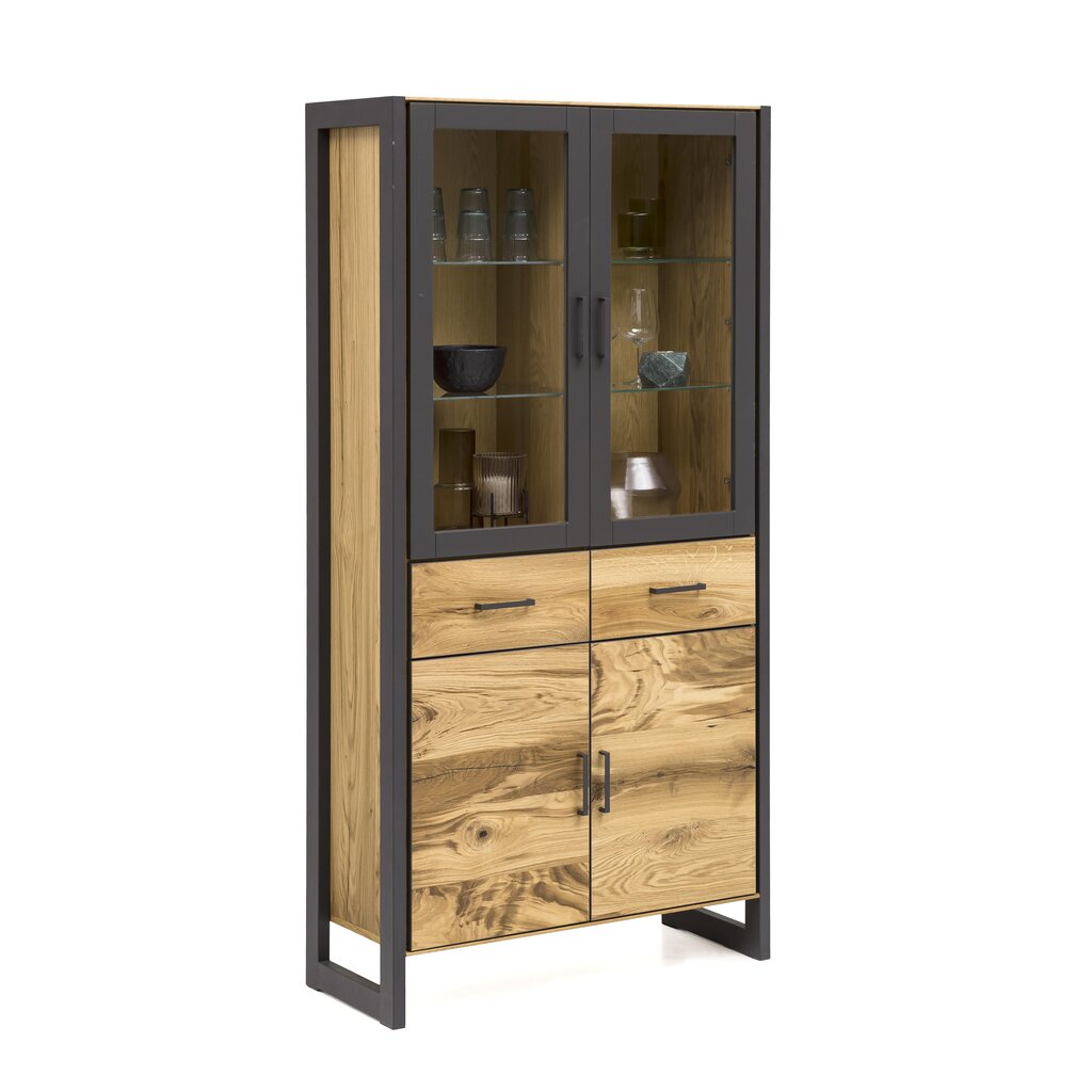 Alteiche Janne Vitrine furniert hoch Preview Image