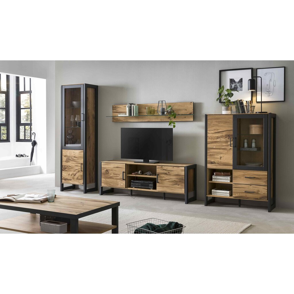 Alteiche Janne Vitrine furniert hoch Preview Image
