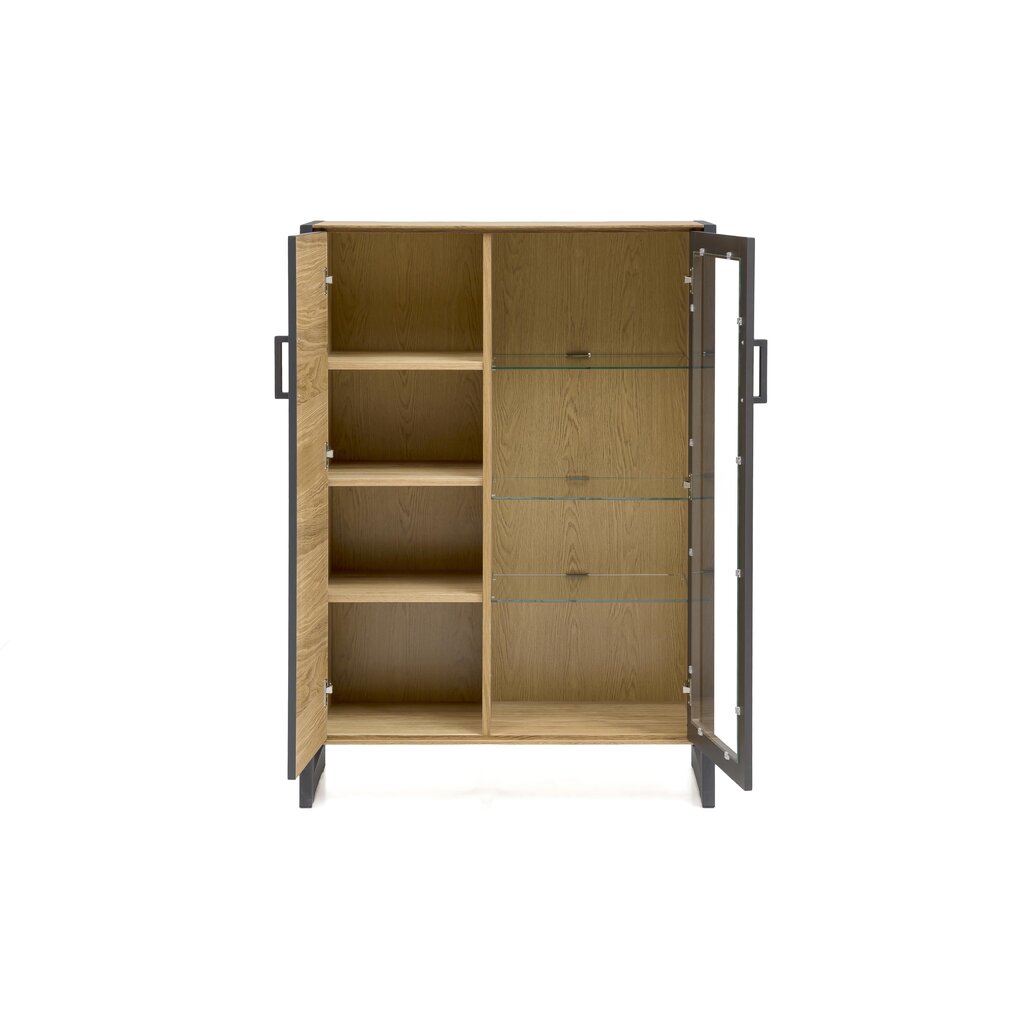 Alteiche Janne Vitrine furniert mit großer Glastür Preview Image