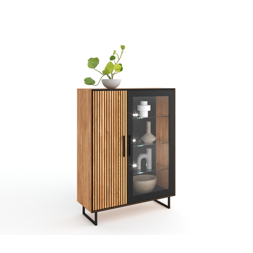 Vitrine halbhoch Bella Akustikpaneel Look Preview Image