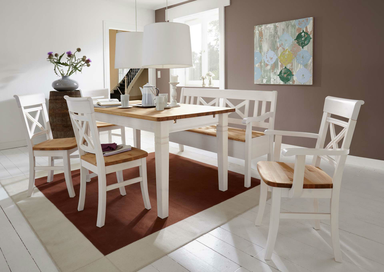 Esszimmer Landhausstil Fjord weiß gelaugt geölt Preview Image