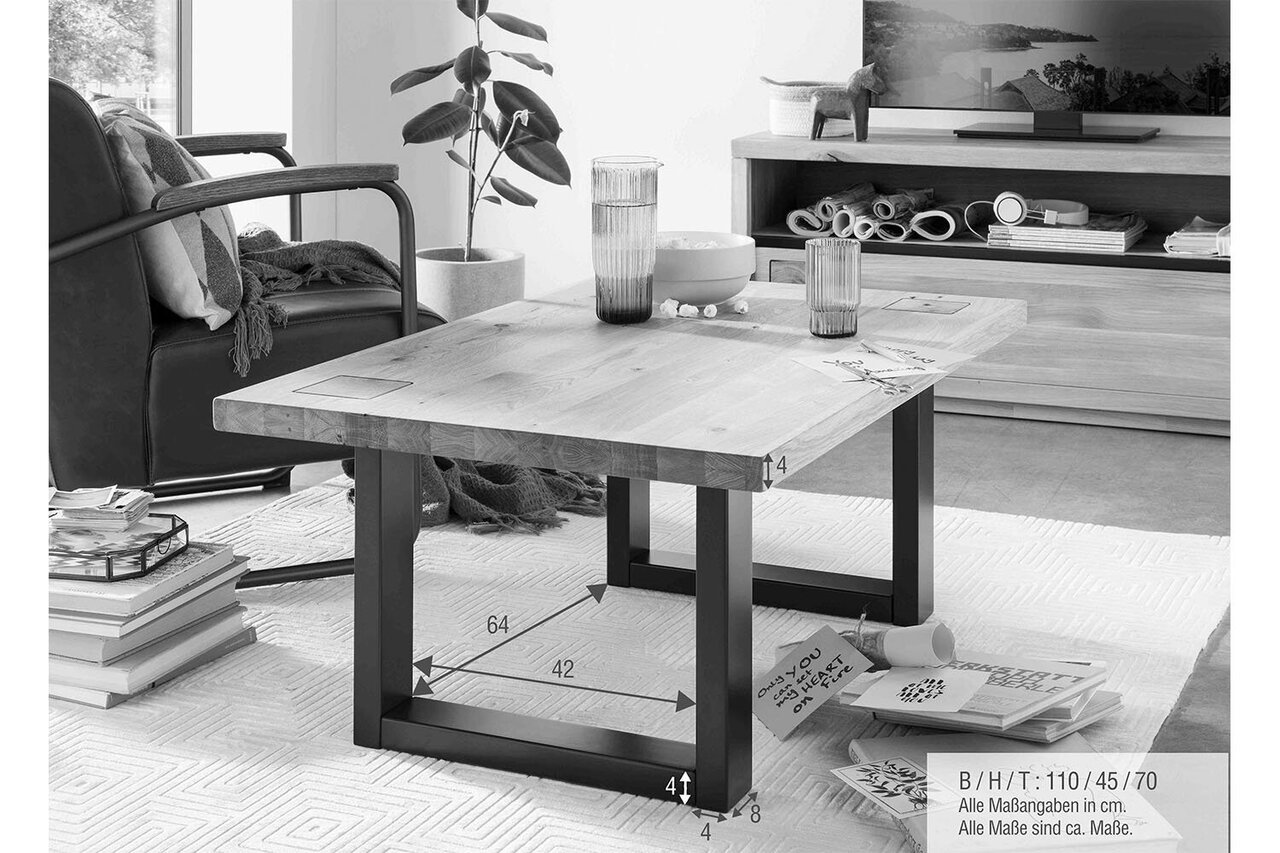 Couchtisch II Skarby aus massiver Wildeiche Preview Image