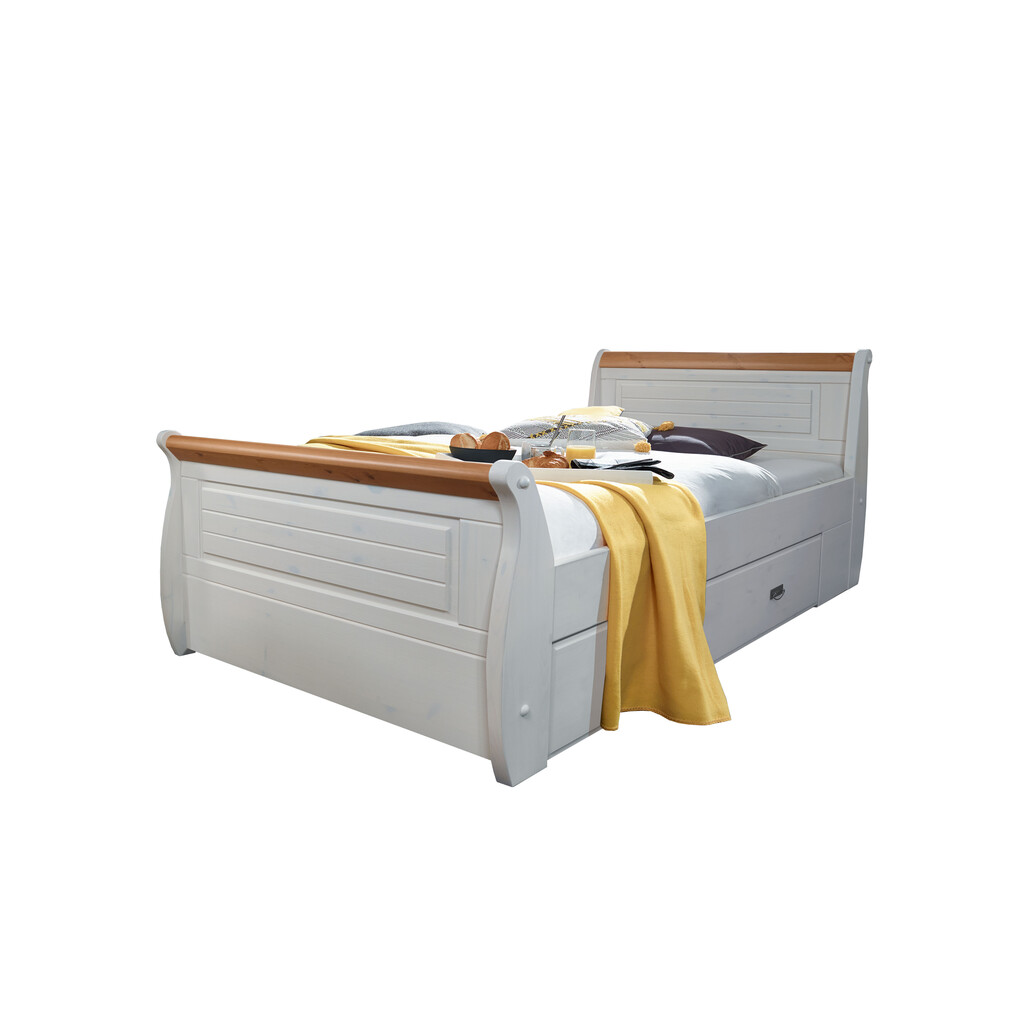 Einzelbett skandinavisch Kiefer weiß Skandic Bild 4