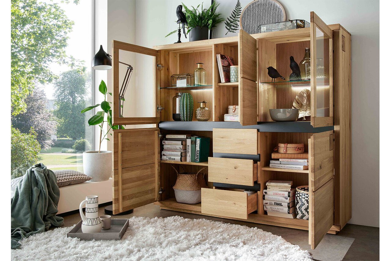 Highboard II Skarby aus massiver Wildeiche Preview Image