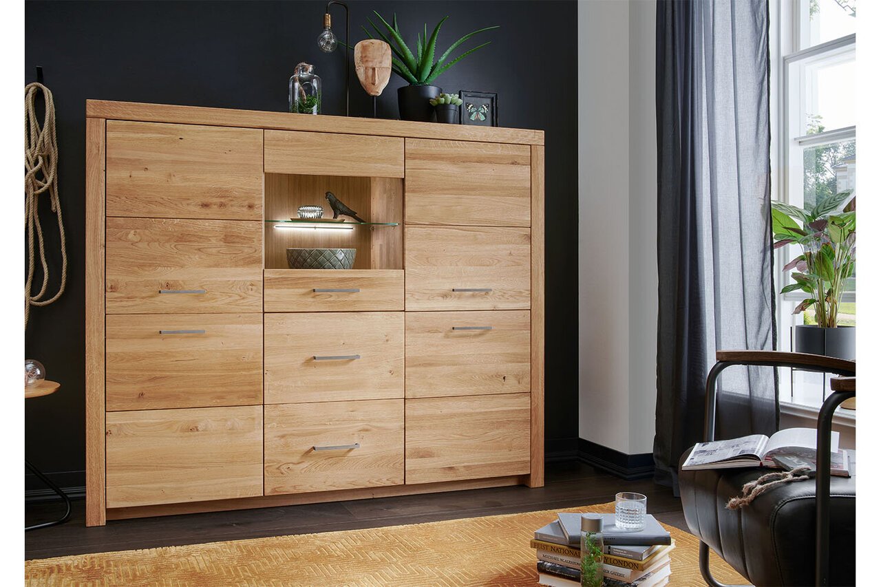 Highboard III Aborg aus massiver Wildeiche Preview Image