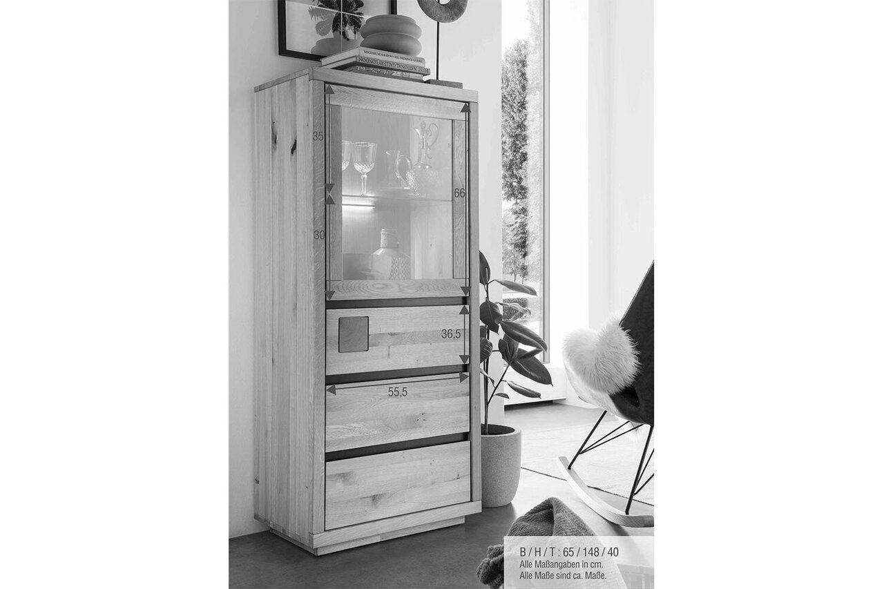 Highboard III Skarby aus massiver Wildeiche Bild 3