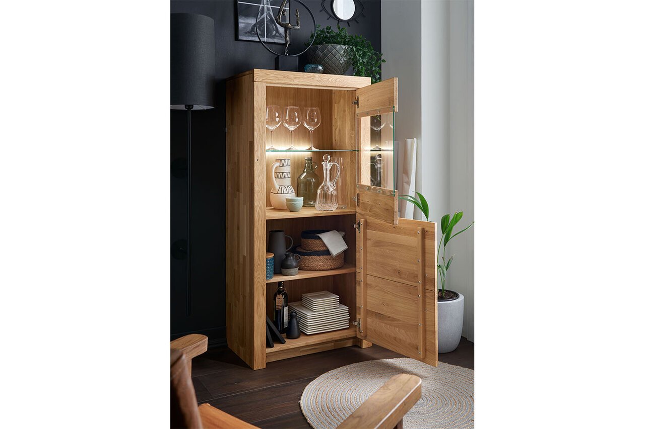 Highboard IV Aborg aus massiver Wildeiche Bild 3