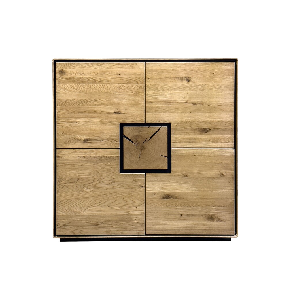 Highboard Vejers III, Wildeiche Massiv, Hirnholz Preview Image