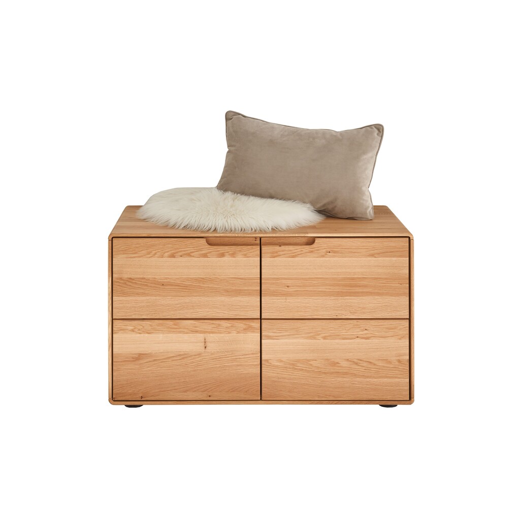Massivholz Schuhbank Flurbank Garderobenbank Roskilde Preview Image