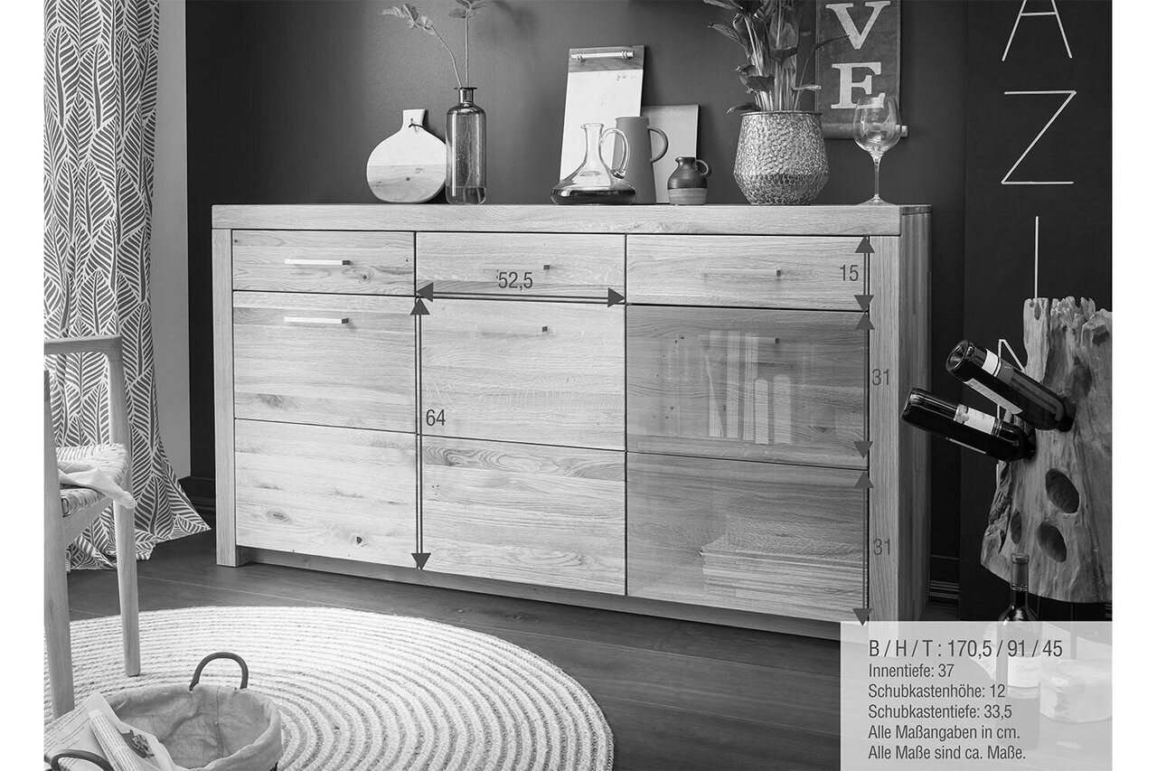 Sideboard II Aborg aus massiver Wildeiche Preview Image