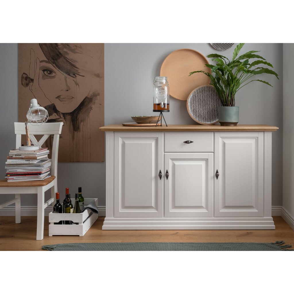 Sideboard I Alva aus massiver Kiefer und Eiche Preview Image