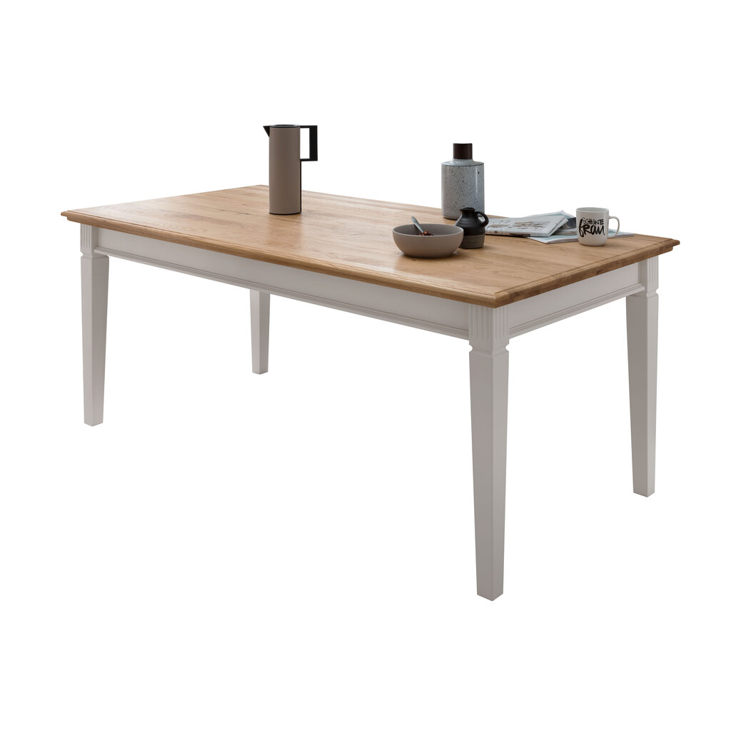 Tisch eckig Alva aus massiver Kiefer und Eiche Preview Image