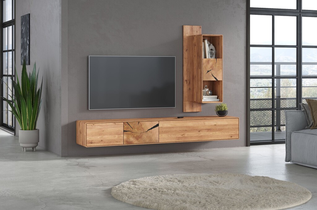 TV-Board II Herning Wildeiche mit Hirnholz Maserung Preview Image
