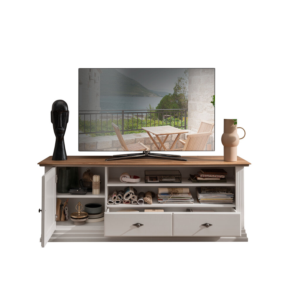 TV Kommode Alva aus massiver Kiefer und Eiche Bild 4