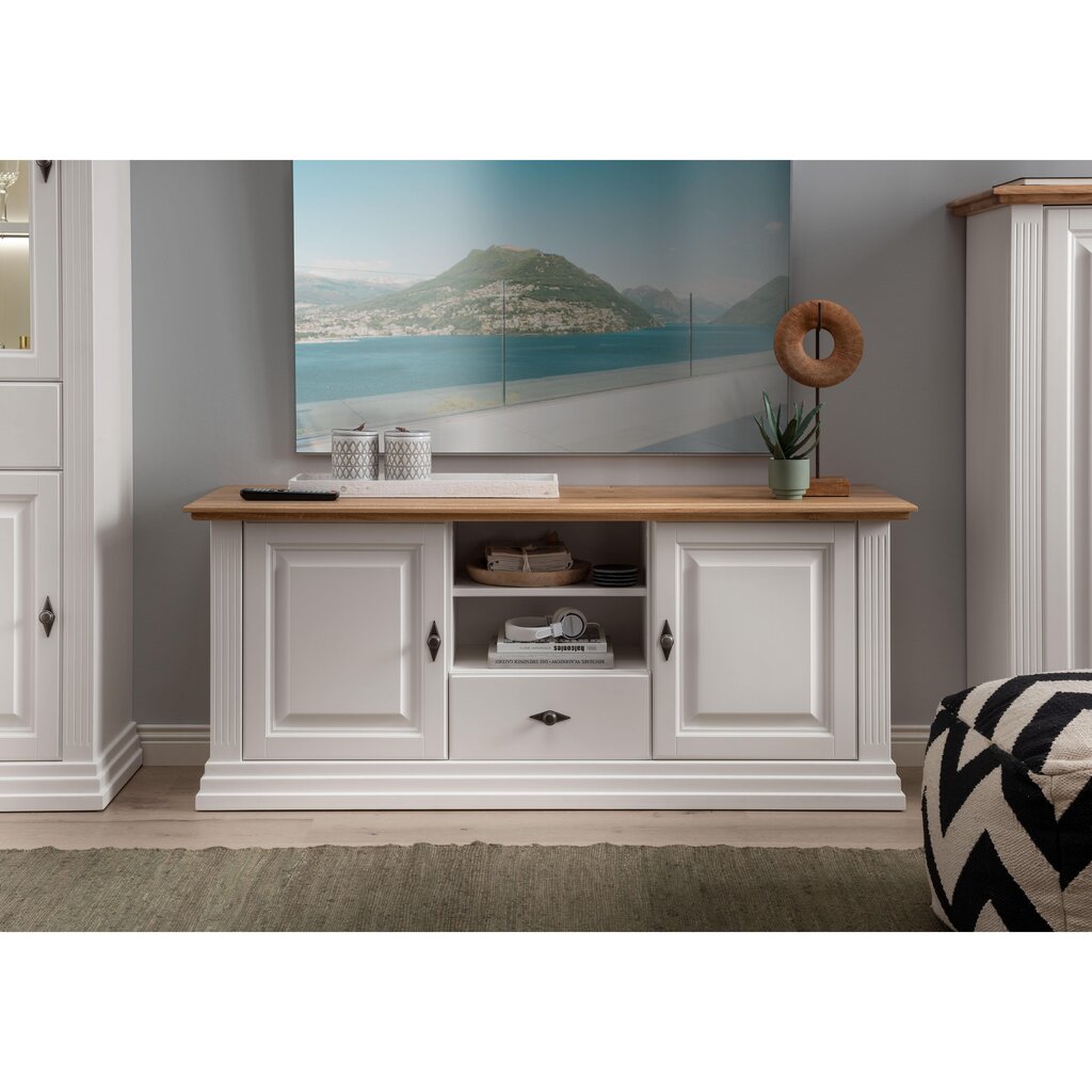 TV Kommode Alva aus massiver Kiefer und Eiche Preview Image