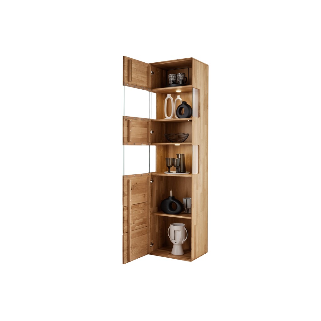 Vitrine I Herning Wildeiche mit Hirnholz Maserung Bild 2