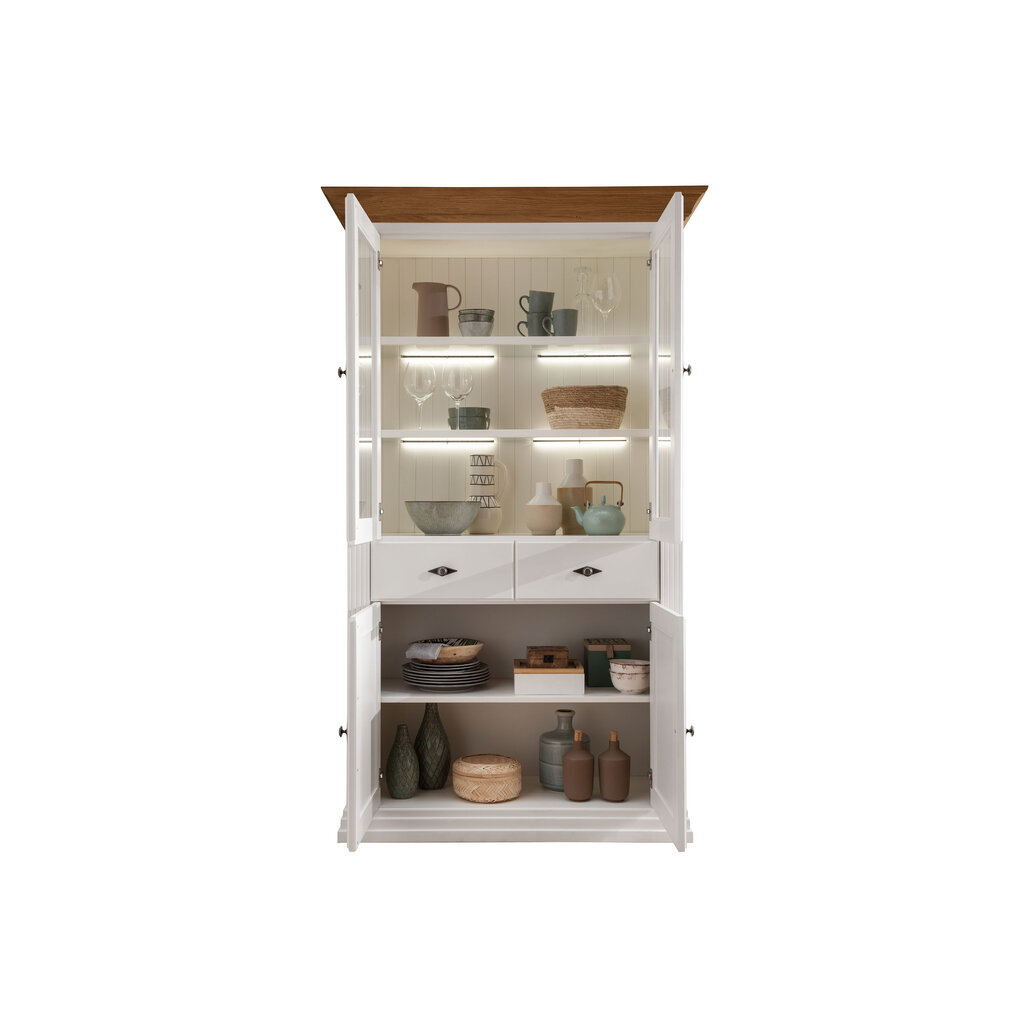 Vitrine II Alva aus massiver Kiefer und Eiche Bild 2
