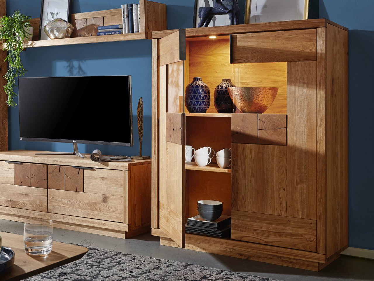 Highboard I Hulsig Massive Wildeiche Bild 2