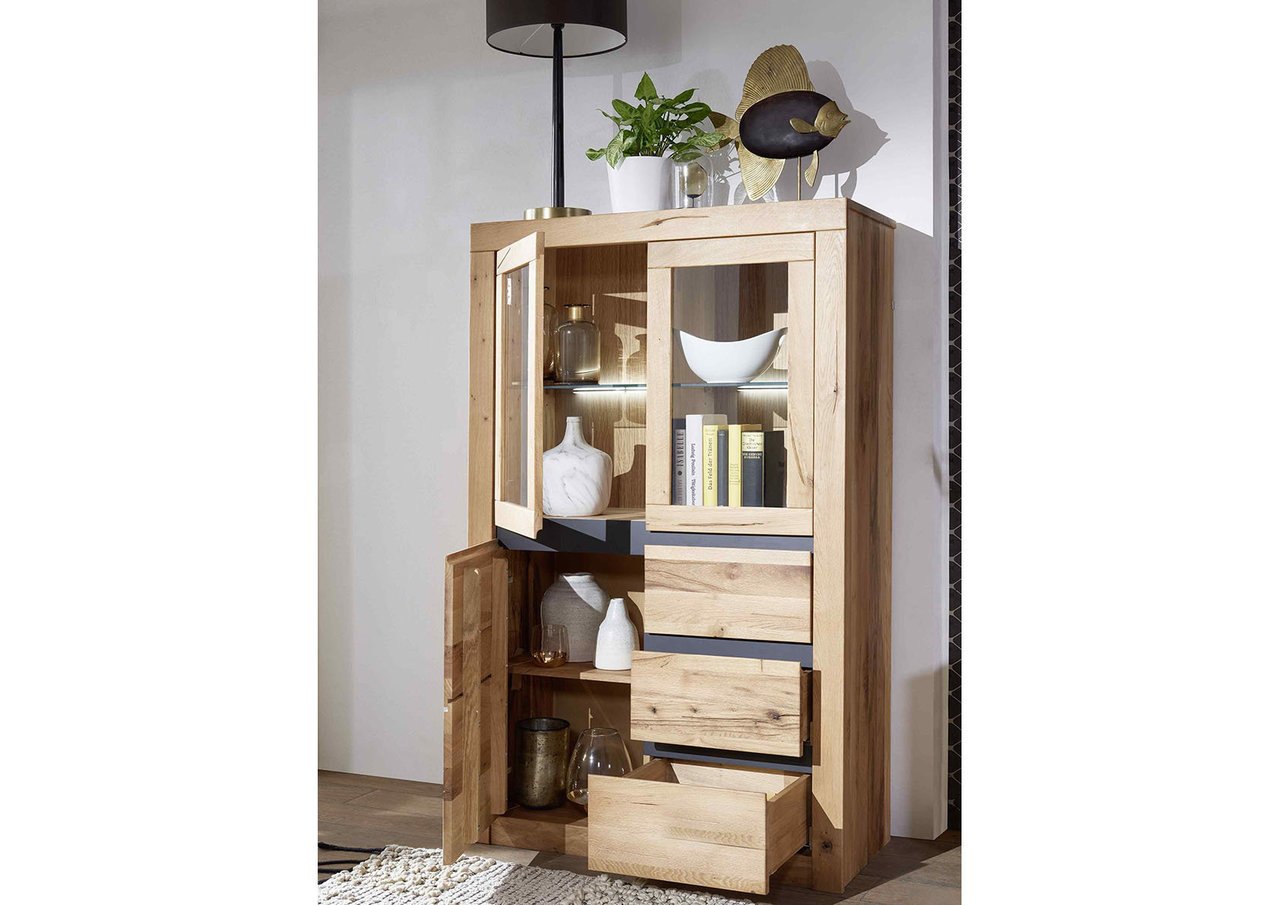 Highboard I Kristiansand aus massiver Wildeiche Bild 2