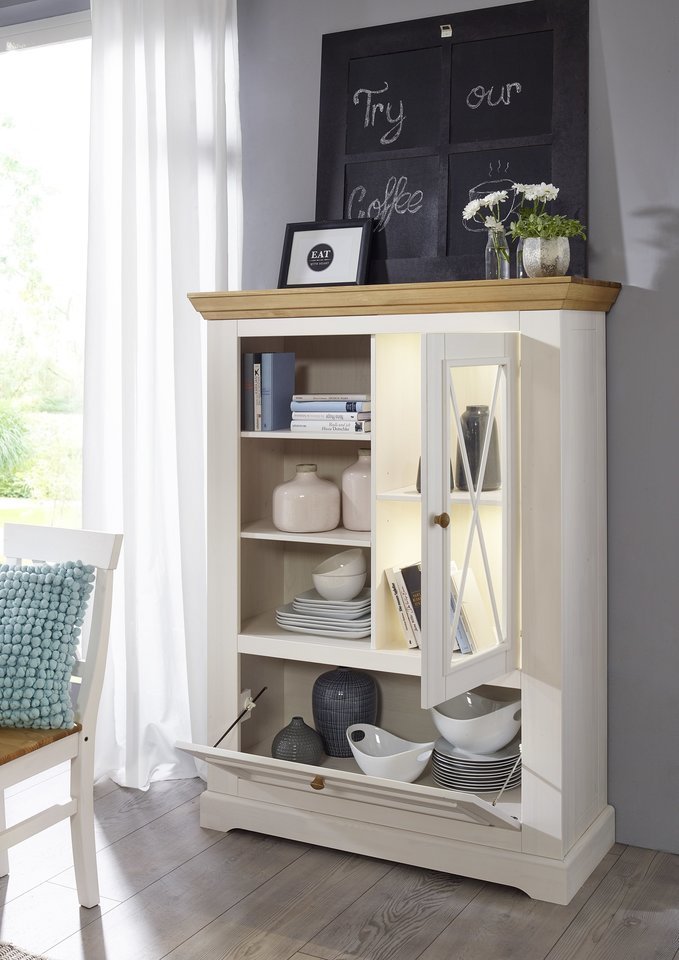 Highboard Viborg Kiefer Massivholz Bild 2