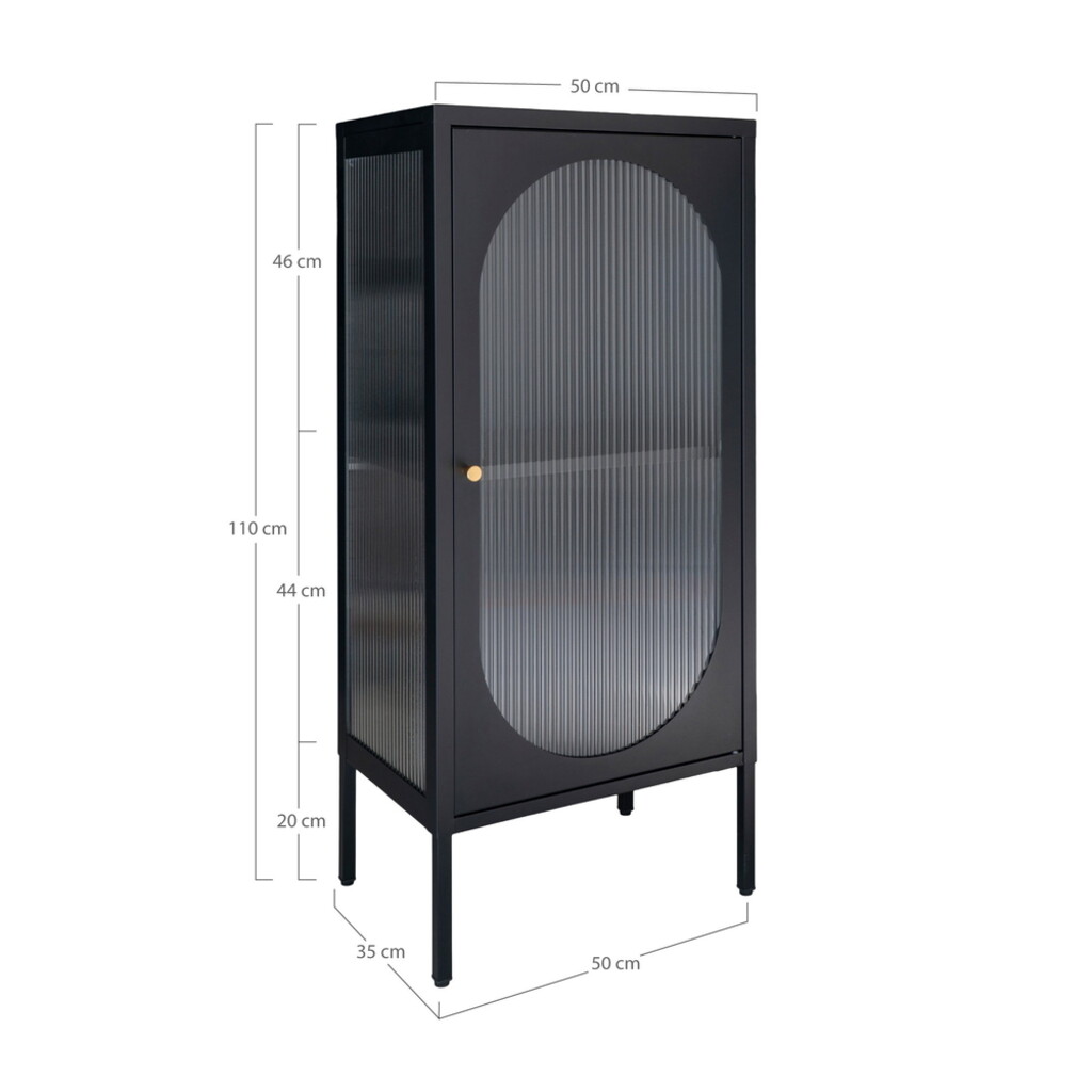 Adelaide Vitrine mit geriffelter Glastür – House Nordic Bild 4