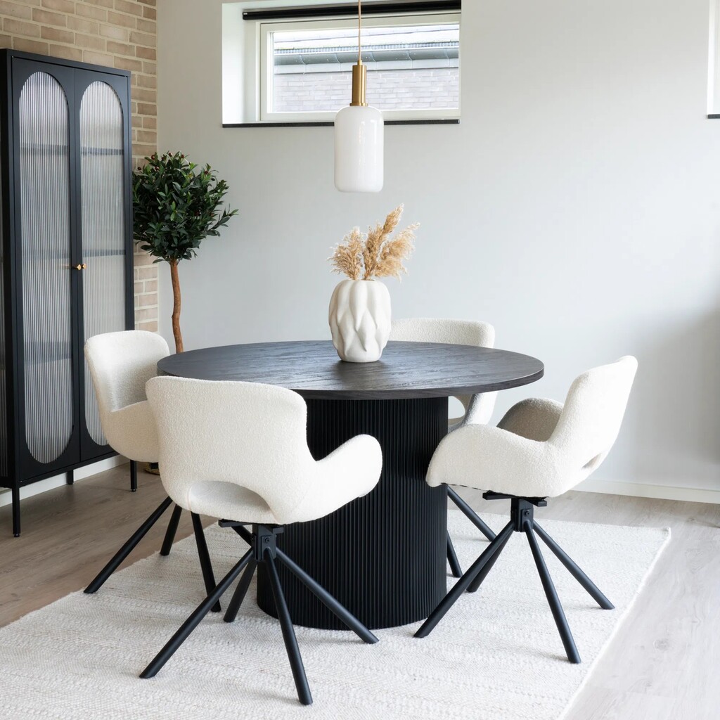 Boavista und Amorim Esszimmer Set, Runder Esstisch mit 4 Stühlen Preview Image