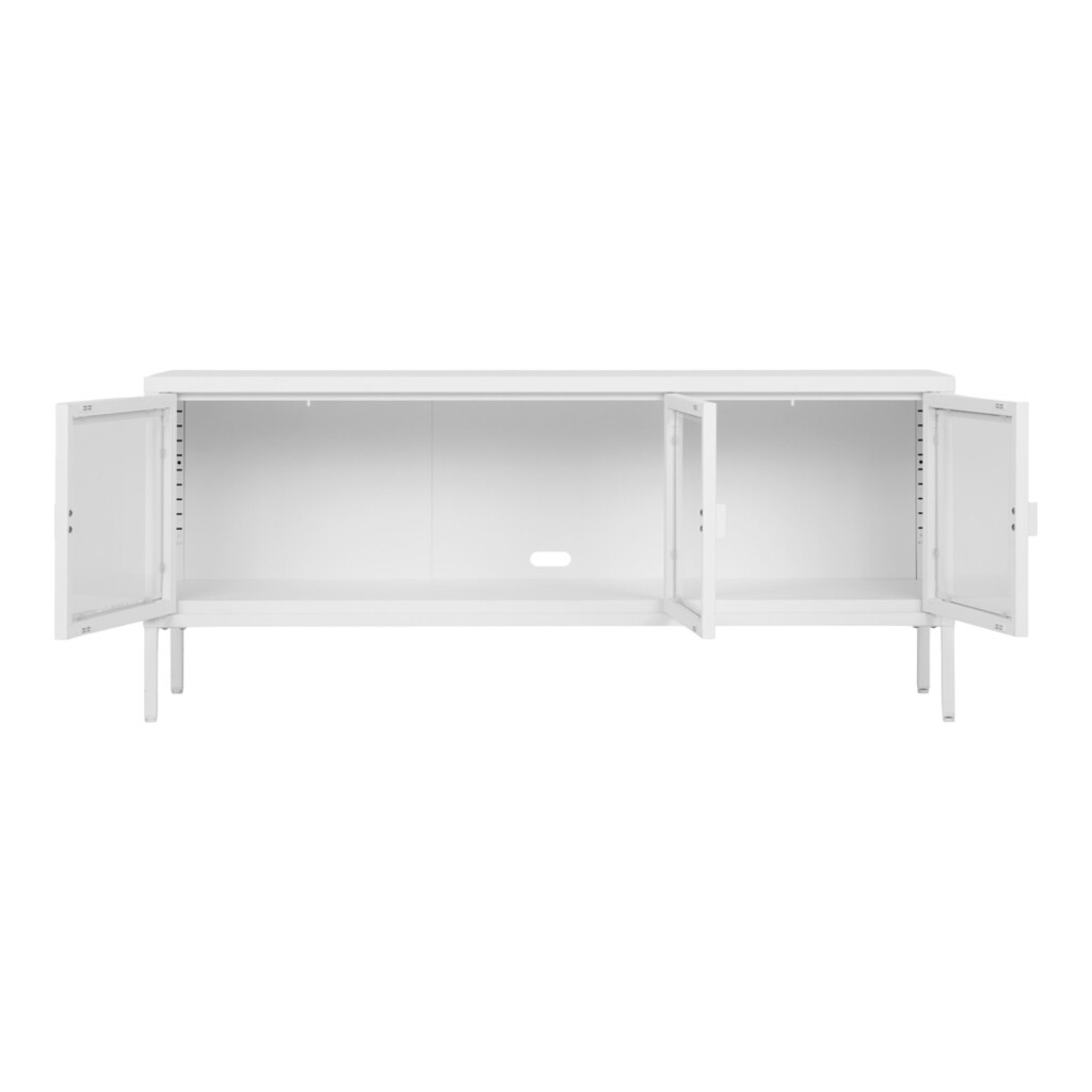 House Nordic Brisbane Stahl TV-Bank mit 3 Glastüren Bild 4