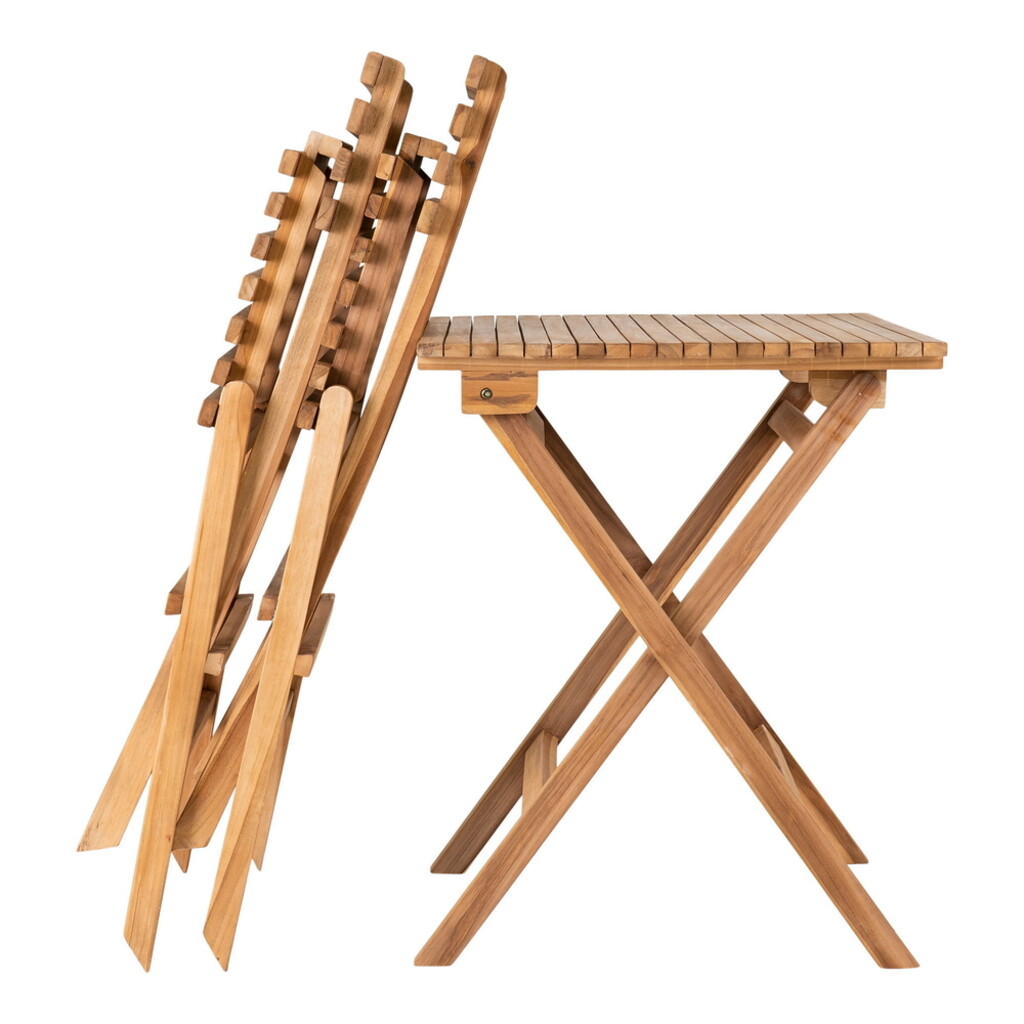 Cuenca Café Set – Teakholz Gartenmöbel Bistro Set von House Nordic Bild 3