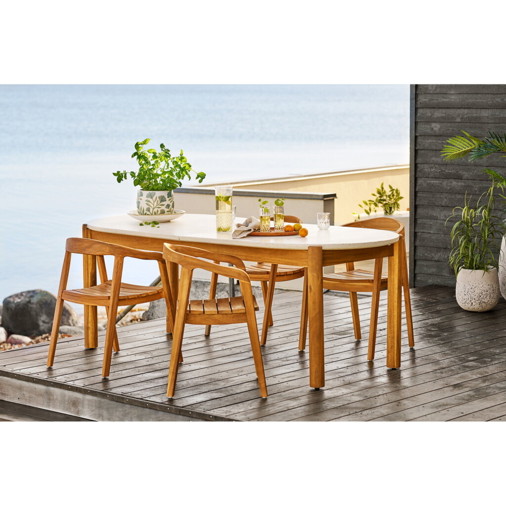 Gartentisch Esstisch Terracina aus Akazie & Terrazzo von House Nordic Bild 6