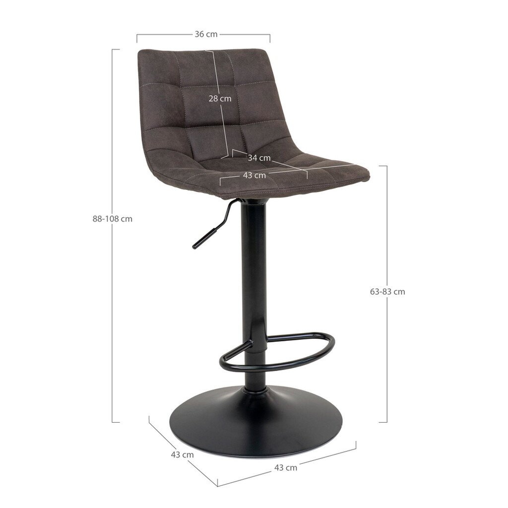 House Nordic Barhocker Middelfart Mikrofaser Bild 7
