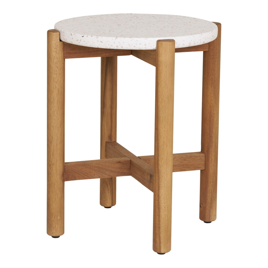 Terracina Outdoor Beistelltisch, Akazie/Terrazzo Bild 3