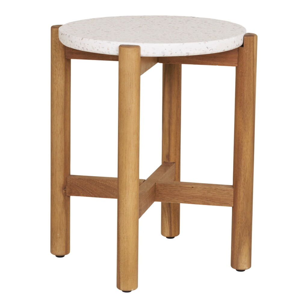 Terracina Outdoor Beistelltisch, Akazie/Terrazzo Bild 6