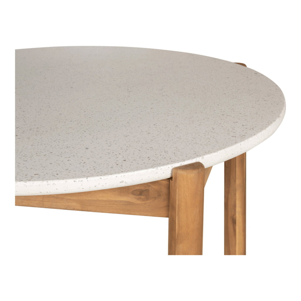 Terracina Gartentisch rund – Akazie & Terrazzo Bild 4