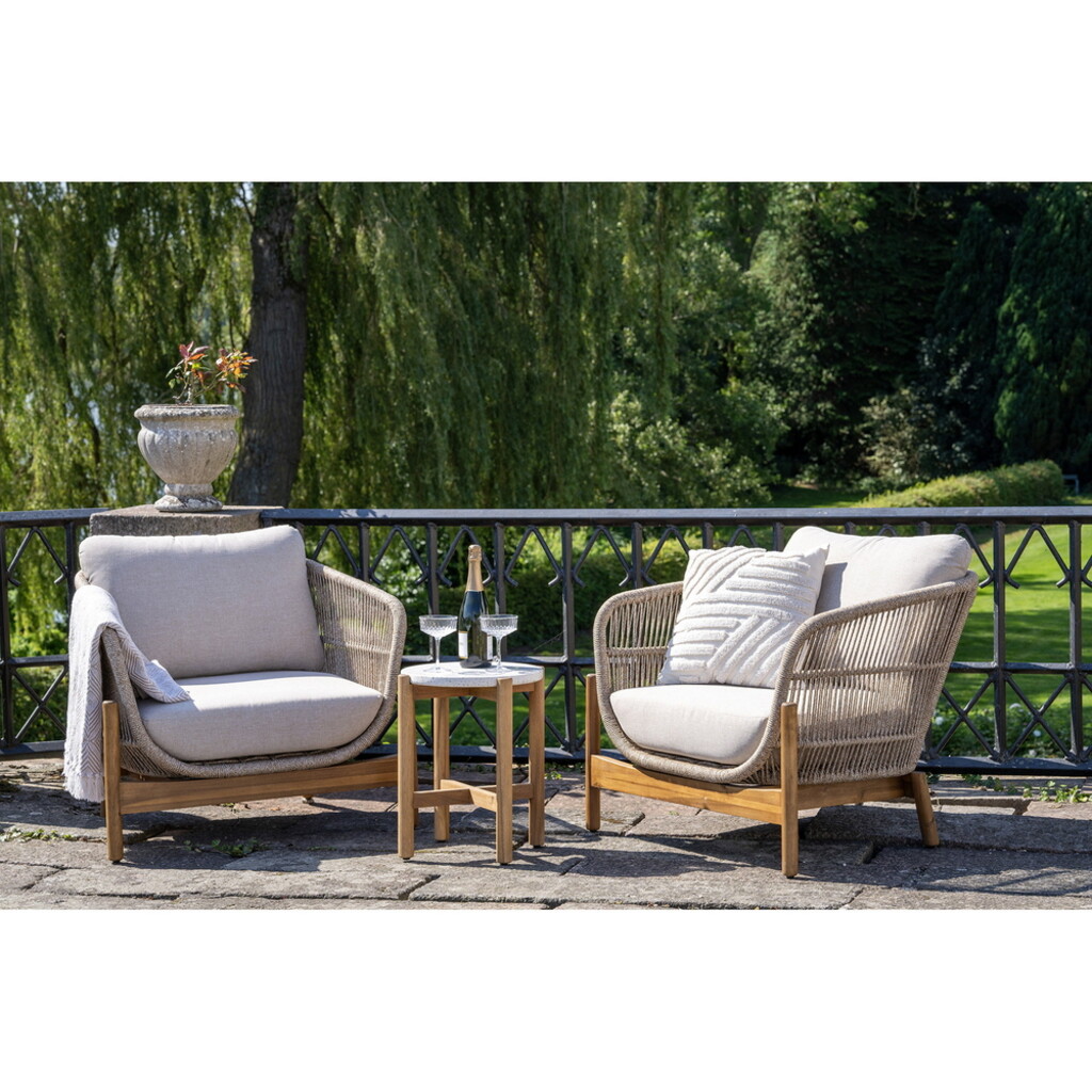 Terracina Gartenset, Beistelltisch & 2 Loungesessel Bild 3