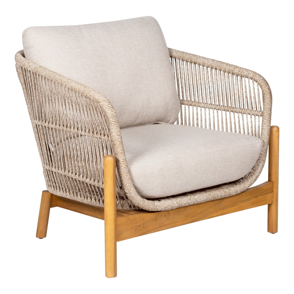 Terracina Lounge Sessel, Akazie, Beige, inkl. Kissen Preview Image