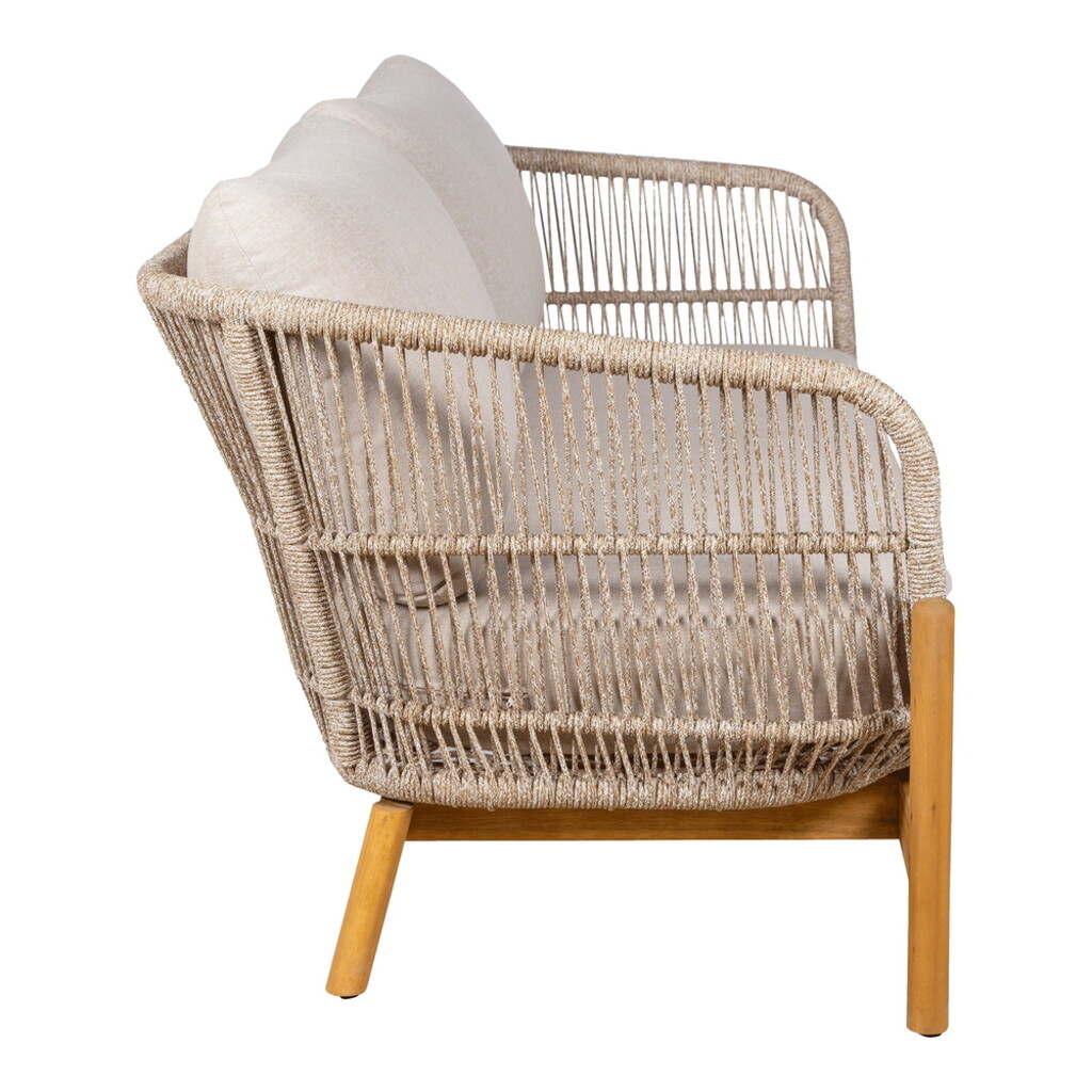 Terracina Lounge Garten Sofa, Akazie/Beige, inkl. Kissen Bild 2