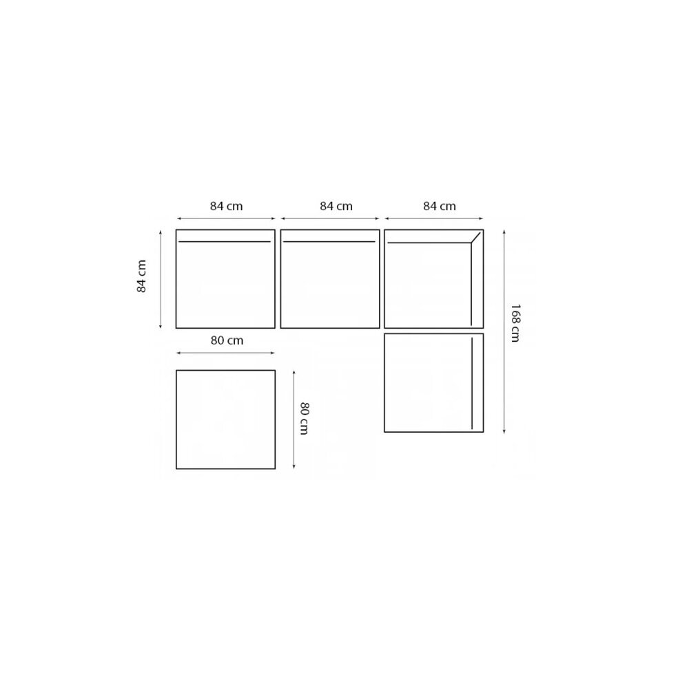 Teak Gartenlounge-Set Aruba 5-teilig + Ecke Bild 4