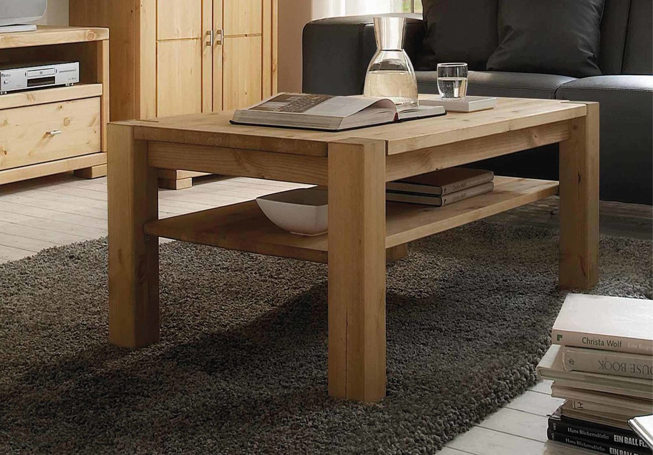 Wohnglücklich Couchtisch Vita aus massiver Kiefer Bild 2