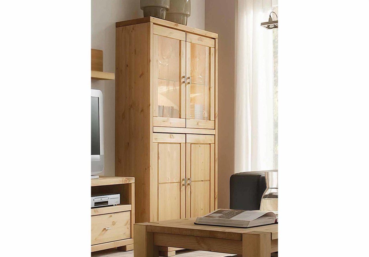 Infans Highboard Vitrine II Vita aus massiver Kiefer Preview Image